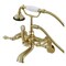 Kingston Brass AE51T7 7-Inch Adjustable Wall Mount Tub Faucet with Hand Shower, Brushed Brass AE51T7 - alternate 1